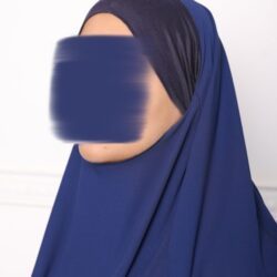 Khimar court en crêpe pointu khimar triangle khimar pas cher mon hijab pas cher bleu marine